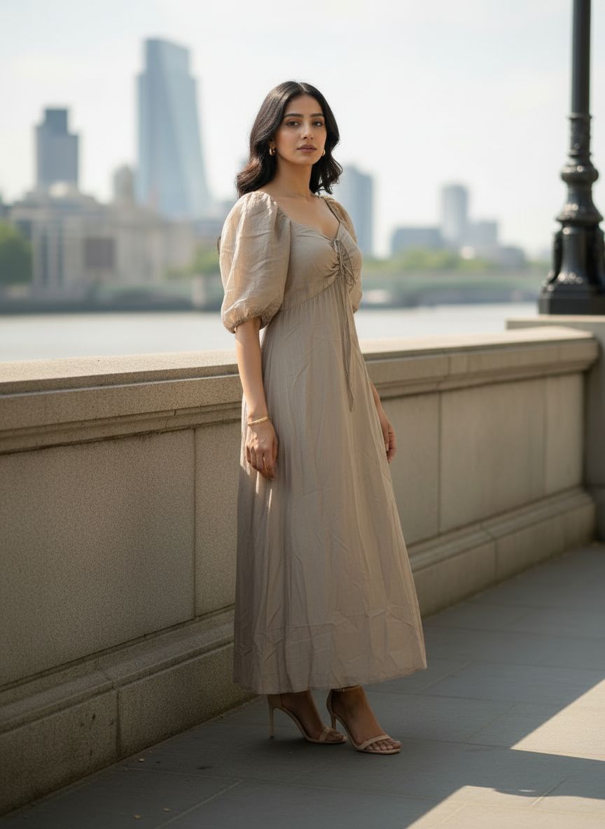 Aria Champagne Maxi Dress — alternate view